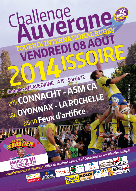 Flyer du Challenge Auvergne du 8 aout 2014 à Issoire (63)-01