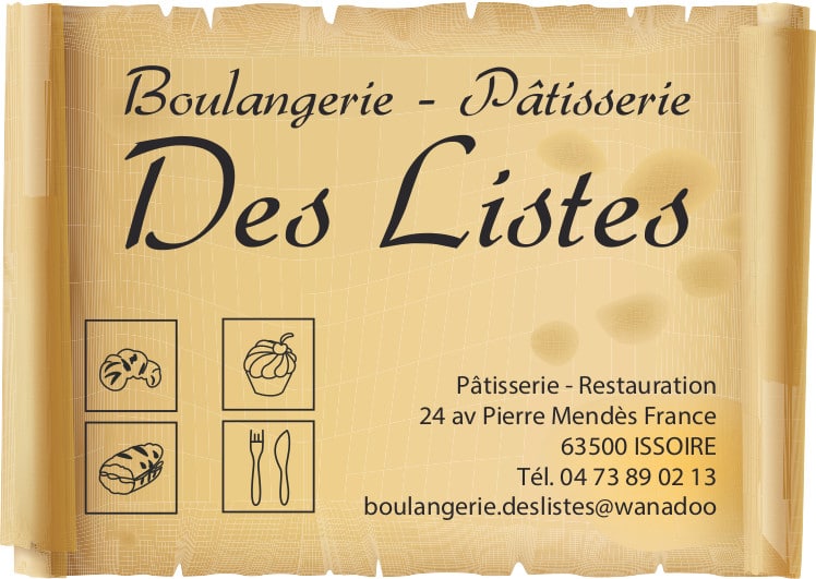 logo Boulangerie Patisserie des Listes