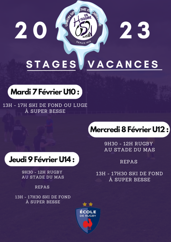Stages Vacances - 02/2023