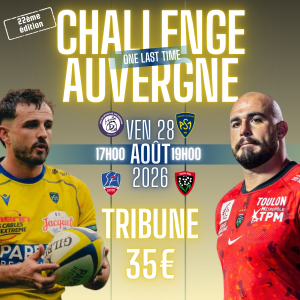 Challenge Auvergne - Place en Tribune